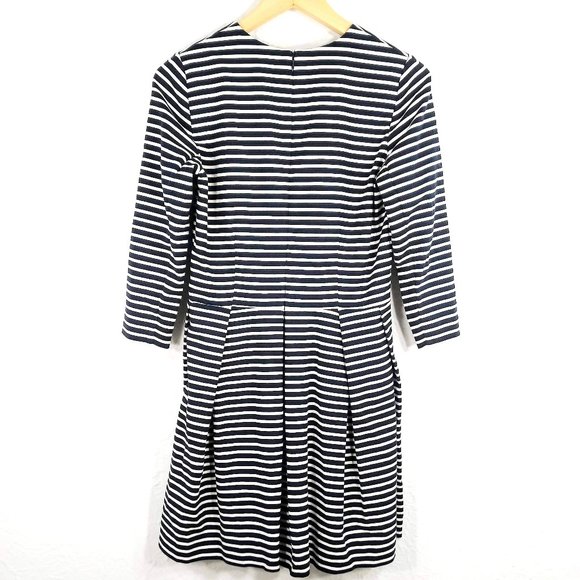 GAP Scuba Fit and Flare Striped Midi Dress Sz 6 - Picture 2 of 4